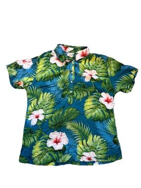 Go Barefoot Trader Joe’s Hawaiian Button Shirt. Excellent. Women’s Size XL